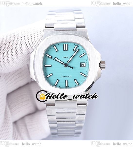 

djf 5711/1a-018 5711 cal.324 automatic mens watch 170 anniversary limited edition tiffan9 blue textured dial ss steel bracelet gents watches, Slivery;brown