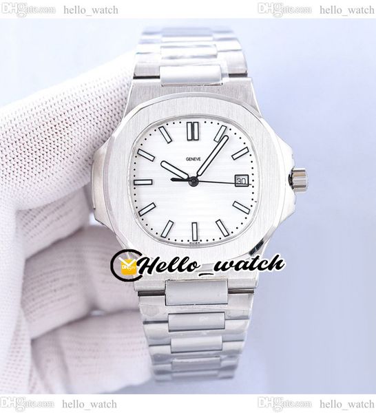 

djf 5711/1a-011 a324 cal.324 automatic mens watch 5711 limited edition white textured dial stainless steel bracelet gents 40mm new watches h, Slivery;brown