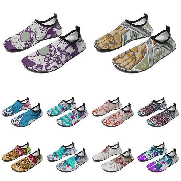 

men women custom water shoes cartoon animal design diy word black white blue red color mens trainer 260