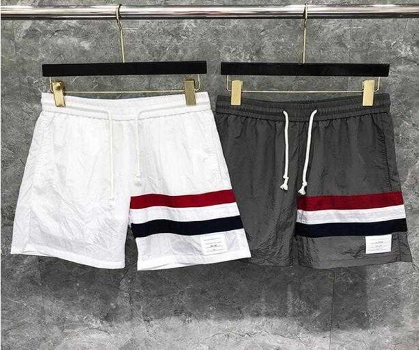 

fashion brand thom summer beach sports trousers striped knee length jogger track ins5563409china, White;black