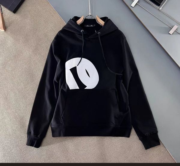 

duyou milano hoodies luxury designer men hoody women sweatshirts combed cotton print sueter hombre heather pullover hoodies for man dy033, Black