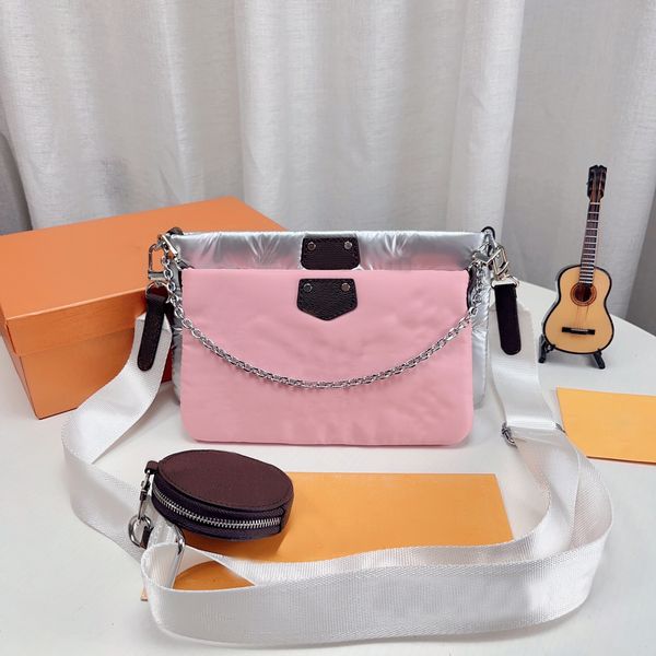 

cotton crossbody bag 3in1 pouch trendy luxury chic designer handbags for women winter soft shoulder bags coin purse brand replica mahjong ha