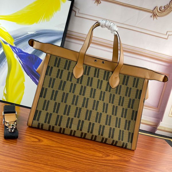 

large handbag tote bag travel shopping bag classic rotary lock fashion letters genuine leather removable wide strap women shoulder bags 41cm