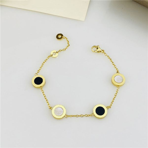 

designer four-color shell bracelet 18k gold plated bracelets fashion for mens womens bracelets luxury simple jewelry chain thanksgiving day, Golden;silver