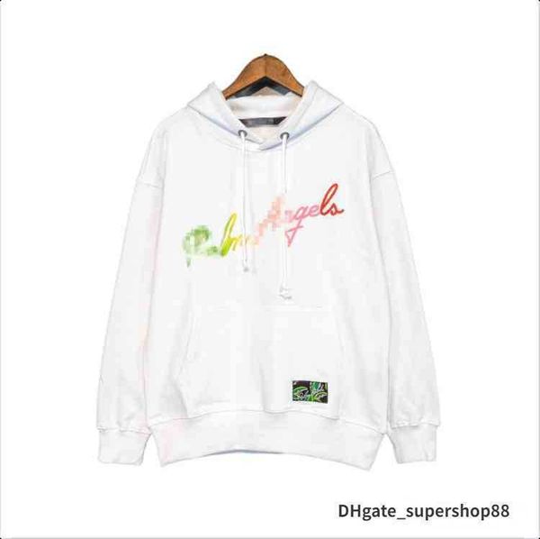 

2mens women designer angels palm hoodie sweater sweatshirts streetwear t shirt loose lovers luxury goose canada jackets pa of ow white fog a, Black