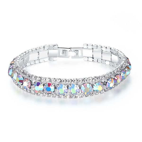

charm bracelets shiny crystal bracelet for women sier plated rhinestone charm bracelets monther day gift jewelry access dh79s, Golden;silver