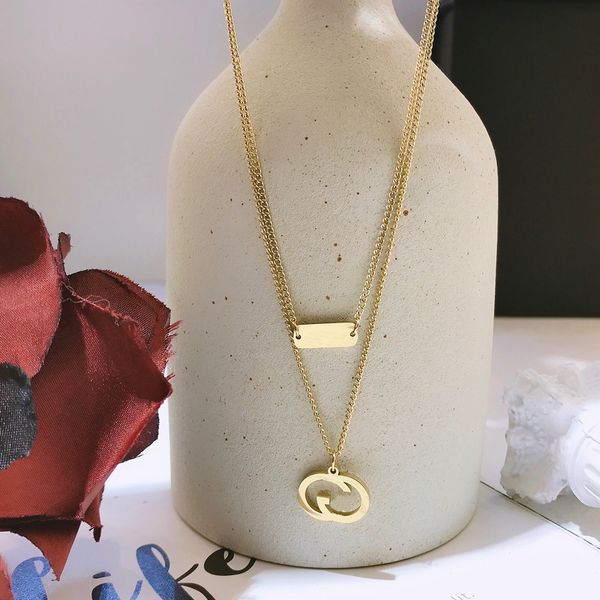 

high end exquisite style 18k gold-plated necklace luxury fashion pendant necklace classic senior charm letter long chain popular brand gift, Silver