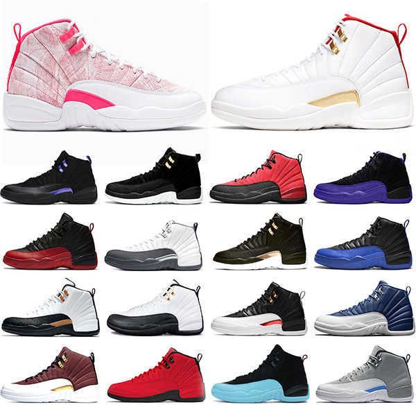 

men women basketball shoes 12 12s twist ice cream university gold dark concord reverse flu game mens trainers outdoor sports sneakers online