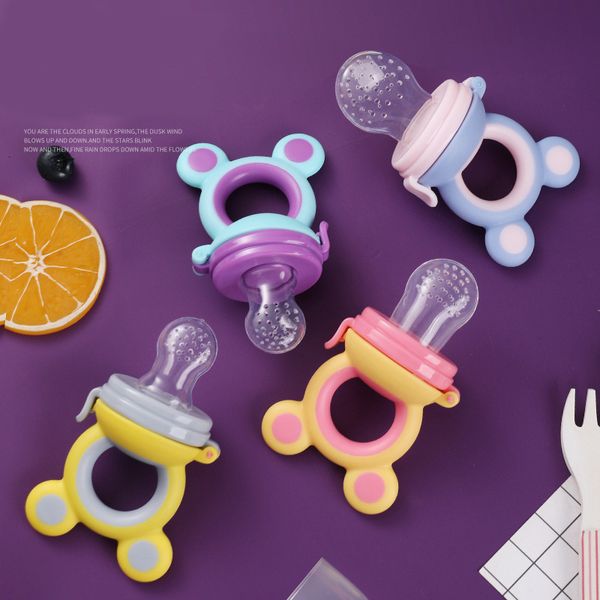 

baby bottles# baby fruit feeder pacifier fresh food feeder cartoon kids chew feeder nipples feeding safe baby supplies nipple teat infant gi