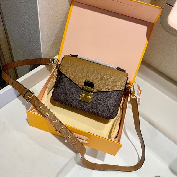 

luxury designer women fashionable handbags two-tone geometric hardware accessories genuine leather all match lady fashion bags 2023 new styl
