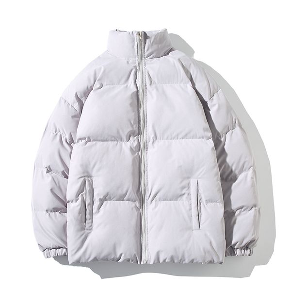 

mens down parkas warm streetwear cotton coats slim male jackets solid windproof padded coat clothing drop 221118, Black