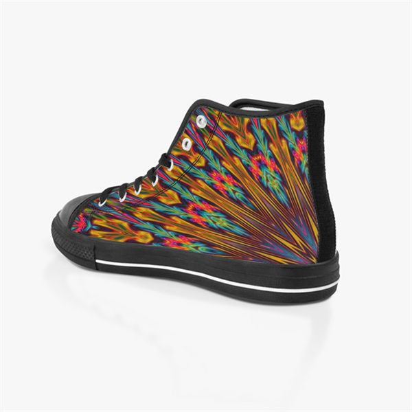 

men stitch shoes custom sneakers canvas women fashion black orange mid cut breathable outdoor walking color13