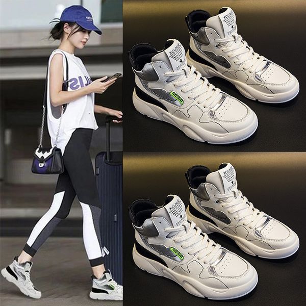 

dress shoes platform high sneakers white winter women's fur ladies vulcanized casual woman snow boots basket femme 221118, Black