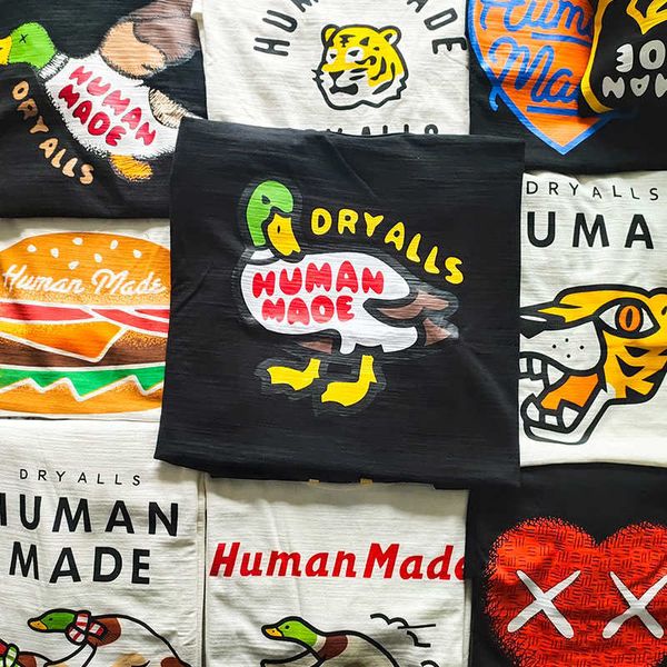 

men's t-shirts human made doll t-shirt 2022ss men women 1 1 design style graphic tee cotton summer short sleeve g221118, White;black