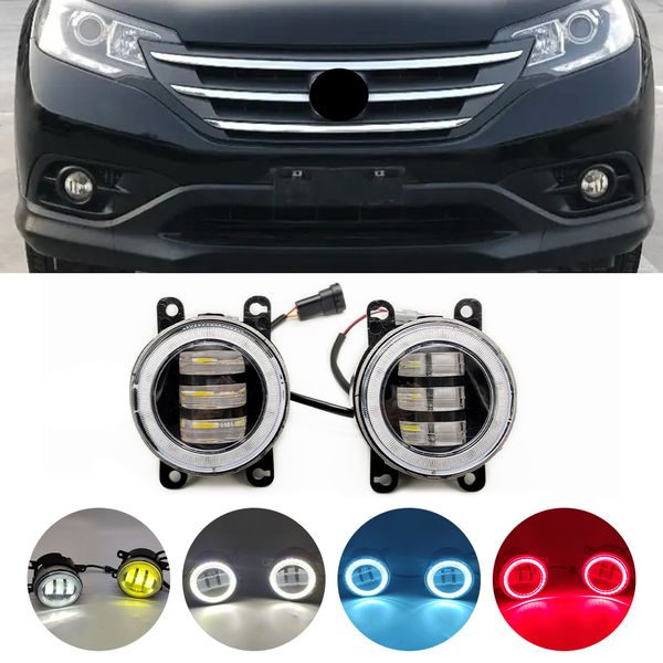 

car fog light assembly led angel eye drl daytime running light h11 12v for honda cr-v crv 2.4l l4 2012 2013 2014