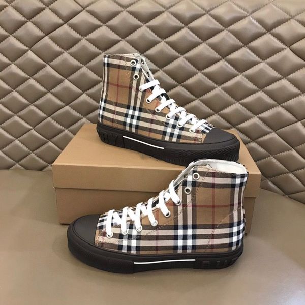

check cotton sneakers designer print canvas casual shoes vintage men women checks sneaker gabardine shoe printed letters size 35-45 04, Black