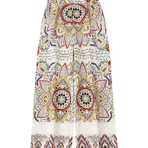 

women s pants s zevity women vintage position totem floral print casual flare female chic high waist zipper fly court long trousers p1281 22, Black;white