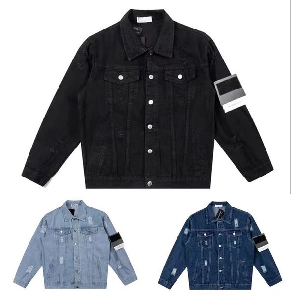 

outerwear designer badges zipper shirt jacket loose style spring autumn mens oxford breathable portable high street stones clothing jacke a8, Black;brown