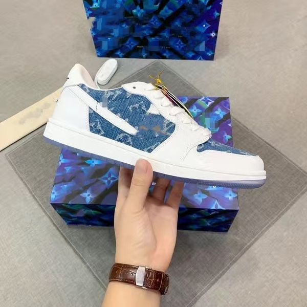 

mens air one des chaussures running shoes sneakers off shoes new white university blue fashion designers x 1 low forces mca 01, Black