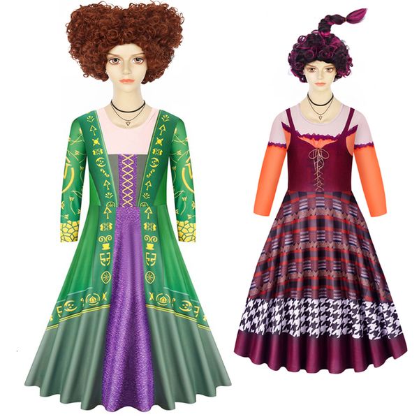 

special occasions hocus pocus sarah sanderson cosplay costume for children kids dress halloween carnival party costumes girls 221118, Blue