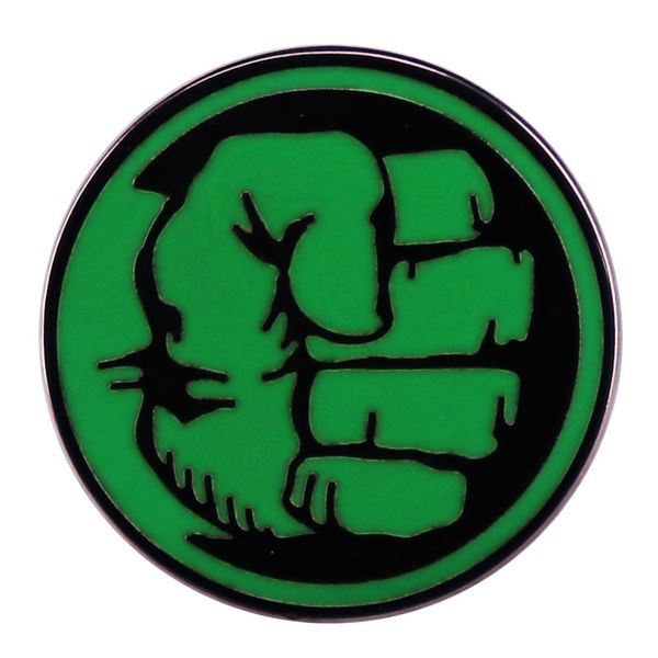 

green fist badge power brooch sci-fi movie logo enamel pin accessory, Blue
