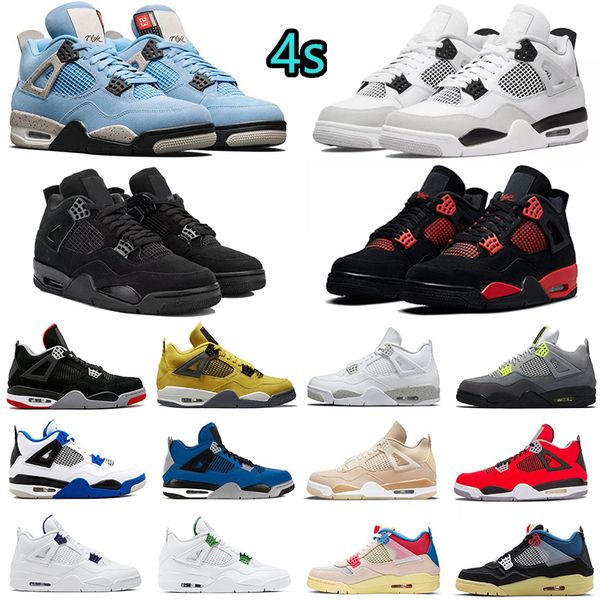 

university blue jorda 4 basketball shoes military black cat jumpman 4s red thunder travis scotts bred fire red sail what the neon sport snea