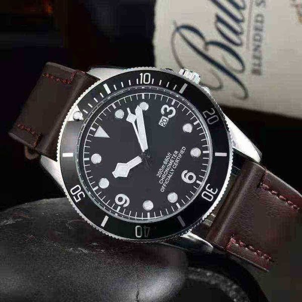 

zf fashion tudors luxury designer watch three needle timing business belt strap men's full function watch opdh fp59, Slivery;brown