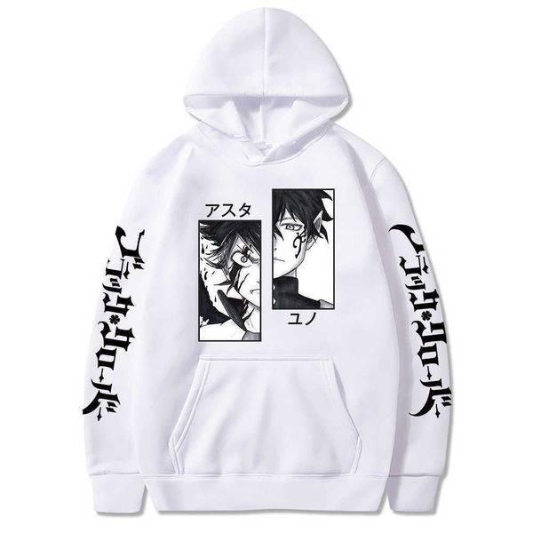 

men's hoodies sweatshirts anime hoodie black clover hoodies men kawaii streetwear cartoon graphic fashion sweatshirts male t221114