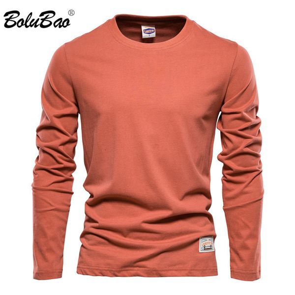 

men's t-shirts bolubao cotton long sleeve t shirt for men solid spring casual mens t-shirts male classic clothes t-shirt 221118, White;black