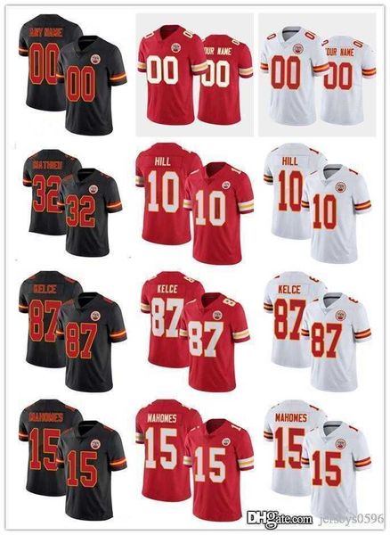 

football jerseys 9 juju smith-schuster custom kansas''city''chiefs''men 15 patrick mahomes 87 travis kelce 22, Black;red