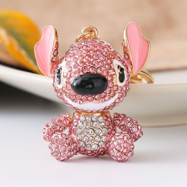 

creative cute cartoon little monster keychain alloy jewelry animal bag key chain accessories small gifts hanging, Silver