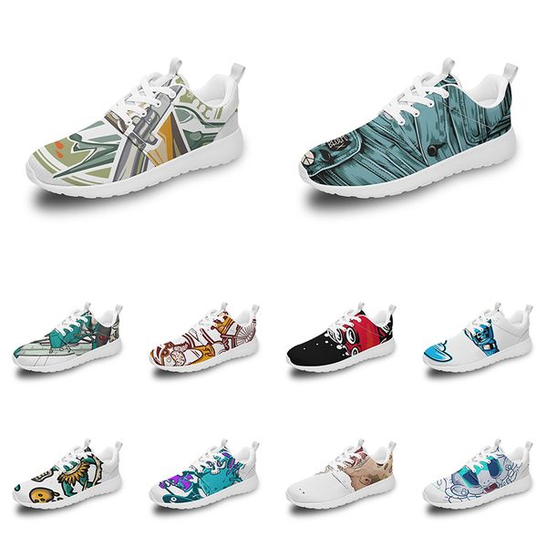 

men women custom sports shoes anime cartoon animal design diy word black white blue red colorful outdoor mens trainer 011
