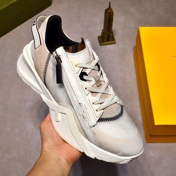

fashion designer men flow sneakers shoes men 's outdoor trainer comfort casual sports zipper rubber runner sole skateboard walking tech, Black