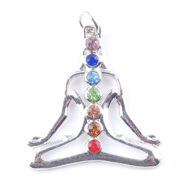 

pendant necklaces 7 chakras natural stones meditating pendants health amet healing necklace 18 length jewelry charms pendant n3275 d dhuam, Silver