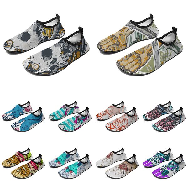 

men women custom water shoes cartoon animal design diy word black white blue red color mens trainer 257