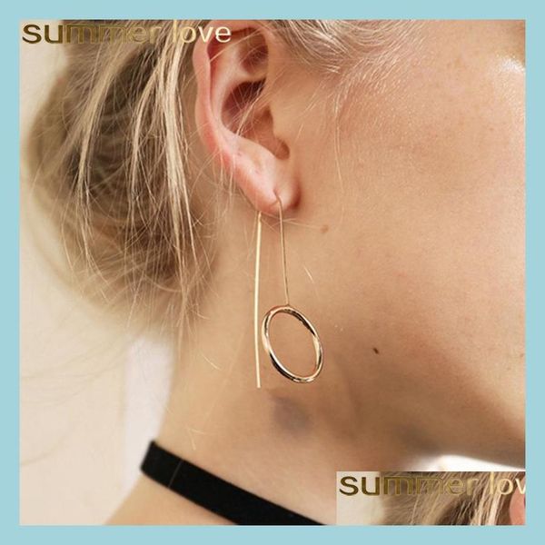 

dangle chandelier unique big circles earrings charms long chain tassel drop dangle copper earring for women fashion jewelry gift de dhqbj, Silver