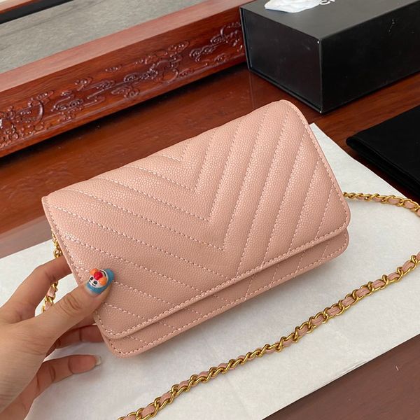 

womens classic mini flap quilted v-stitch bags caviar leather calfskin crad holder multi pochette ghw crossbody shoulder designer handbags 1
