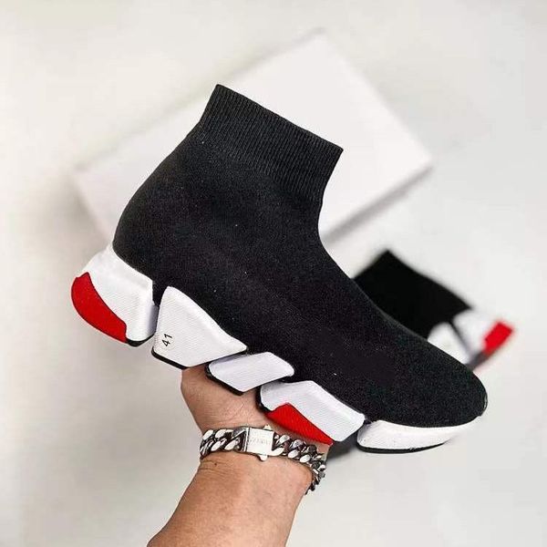 

new designer sneakers sock-like trainers designer shoes casual shoes women sock technical 3d knit fashion white black graffiti sole