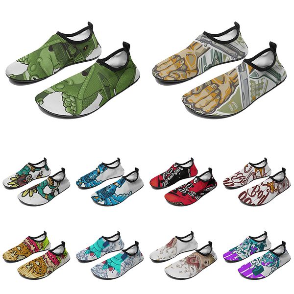 

men women custom water shoes cartoon animal design diy word black white blue red color mens trainer 206