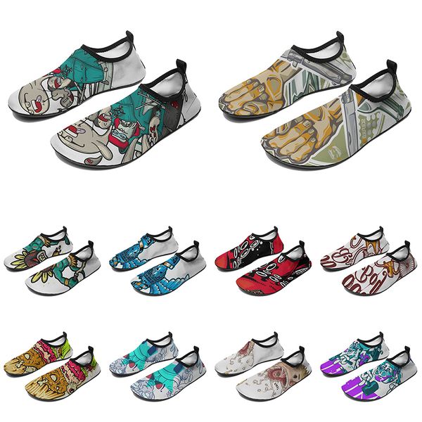 

men women custom water shoes cartoon animal design diy word black white blue red color mens trainer 201