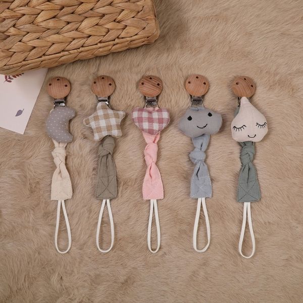 

pacifier holders clips# baby pacifier clip chain cotton cartoon country style holder dummy handmade bebe christmas gift 221119