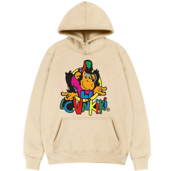 

men's hoodies sweatshirts men hoodies monkey streetwear lc waikiki monkey merchandise hooded harajuku funny pattern print sweatshirt wo, Black