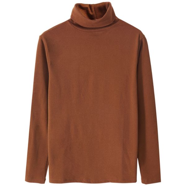 

men's tshirts thickened winter warm sweatshirt double sided brushed long sleeve tshirt with fleece underlay men's high neck underc, White;black