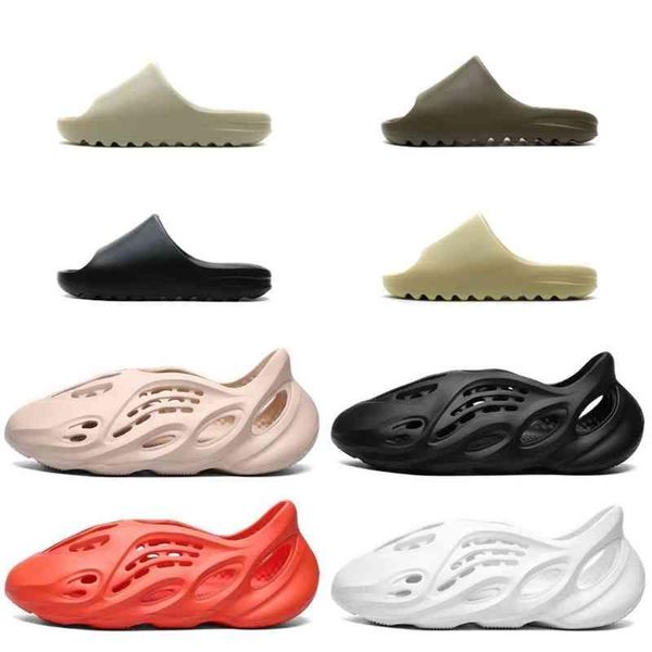 

with box yeesys foam runner slippers slipper yeesyss 2022 shoes kany moon grey platform sandals sneakers mens womens desert sand resin tr wp, Black