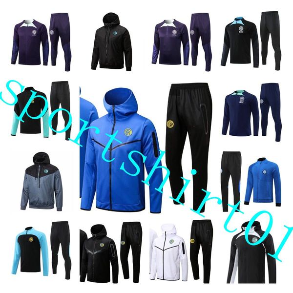 

2022 2023 inter football tracksuit hooded jackets kit 22 23 milans survetement hoodie lautaro soccer training suit jacket alexis polo survet, Black