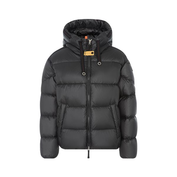 

women parkas hooded down thickened in winter windproof and warm zipper duck down, Black