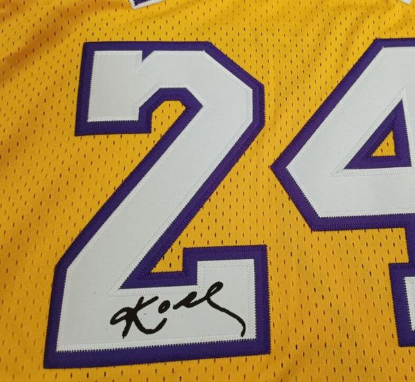 

24 bryant signed autograph signatured autographed auto jersey shirts, Black;red