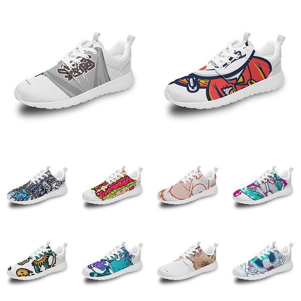 

men women custom sports shoes anime cartoon animal design diy word black white blue red colorful outdoor mens trainer 065