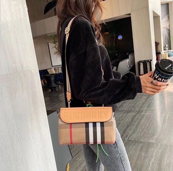 

crossbody bag vintage checked gucci messenger lv bags grained leather handbag detachable jacquard woven letter strap metal studs women burbe