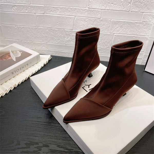 

with box red bottoms women boots over the knee boot lady pointed-toe pumps fashion style high heels boot ankle short booties luxury loafers, Black